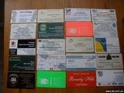 Печать визиток, объемный шелкотрафарет, тиснение, конгрев